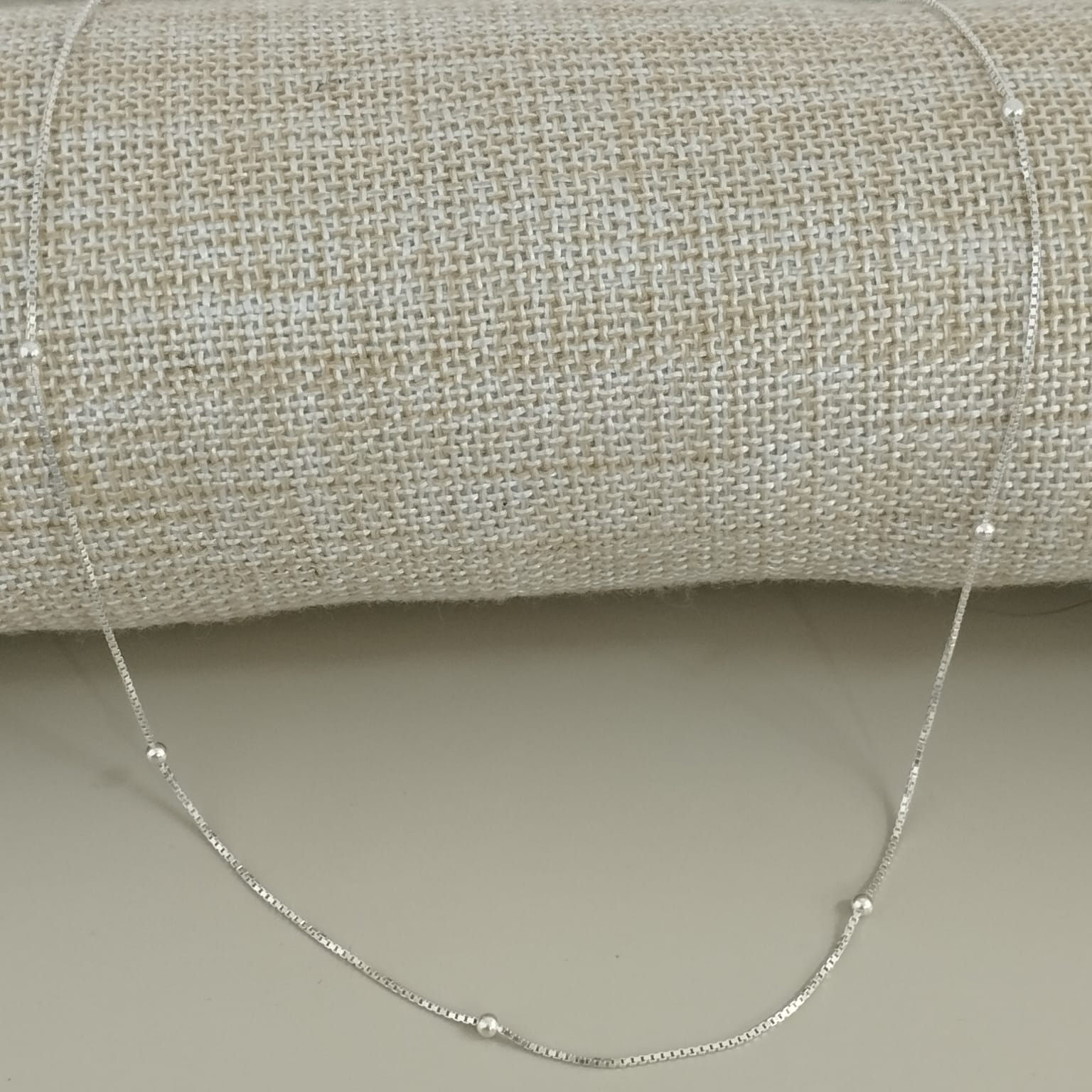 CADENA VENECIANA CON BALINES 2MM 45CM DE PLATA ID: 276