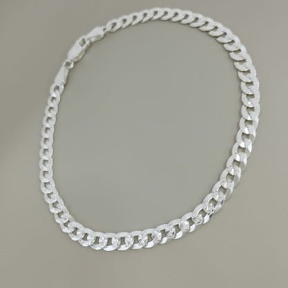 PULSO CUBANO DIAMANTADO 19CM 4MM DE PLATA ID: 274