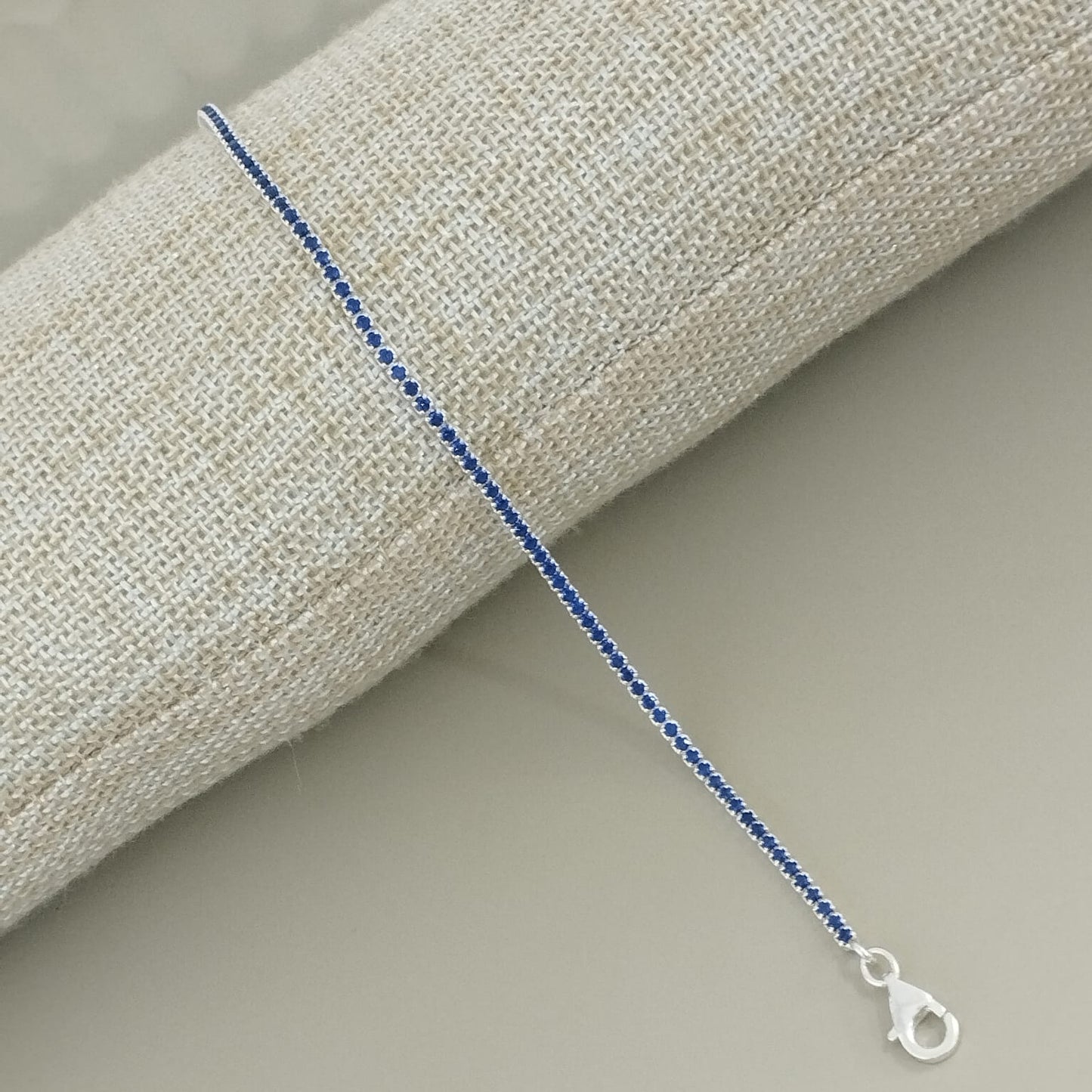 Foto de artículo PULSERA TENNIS TOPACIO Y PLATA 2MM-17CM ID: 256