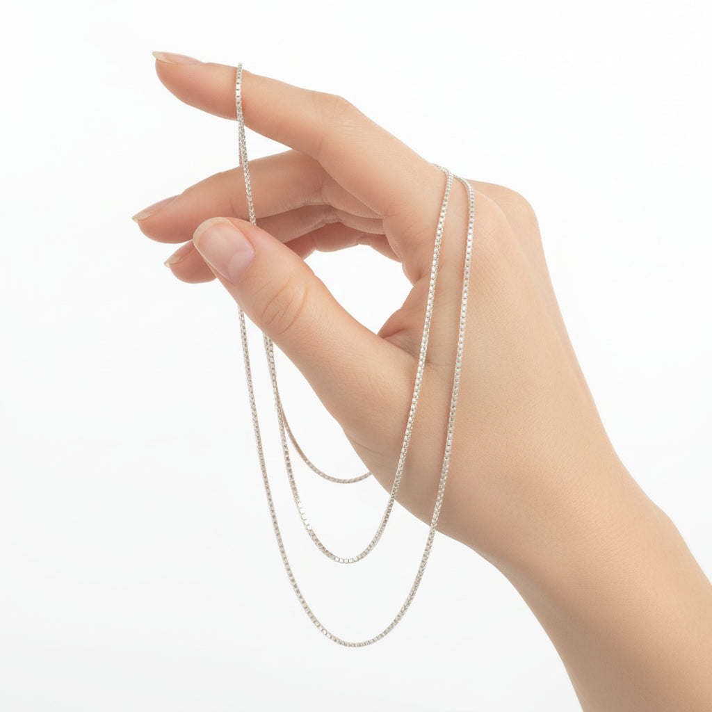 CADENA VENECIANA 45CM DE PLATA ID: 266