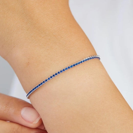 Foto de artículo PULSERA TENNIS TOPACIO Y PLATA 2MM-17CM ID: 256