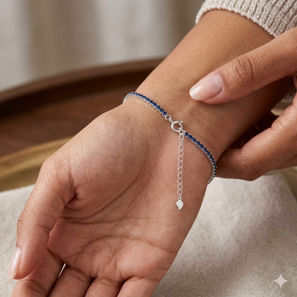 Foto de artículo PULSERA TENNIS TOPACIO Y PLATA 2MM-17CM ID: 256