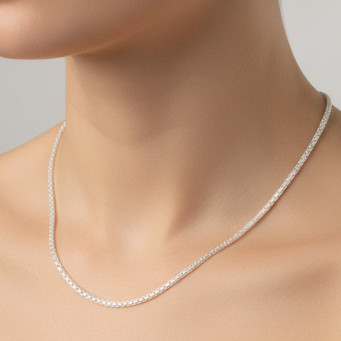 CADENA CHINA 45CM 1.5MM DE PLATA ID: 270