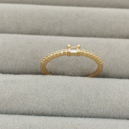 Anillo Solitario Con Circon Blanco T7 1/2 ID: 346