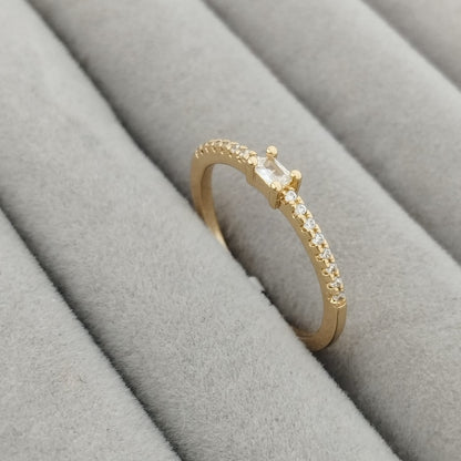 Anillo Solitario Con Circon Blanco T7 1/2 ID: 346